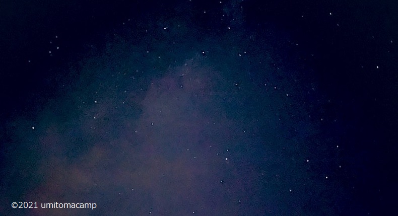 芦田湖オートキャンプ場から見える星空その１