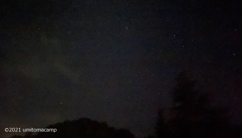 芦田湖オートキャンプ場から見える星空その２